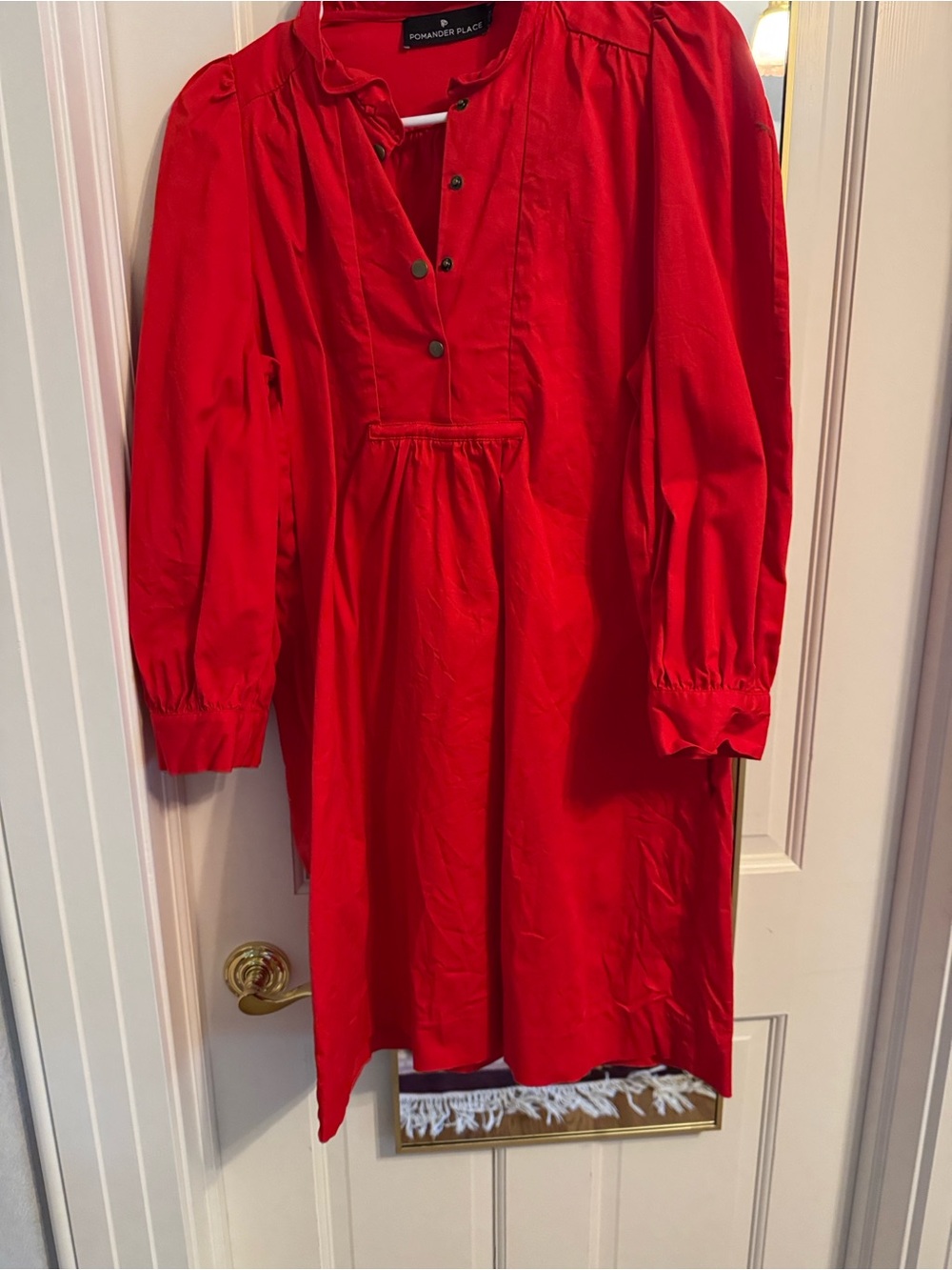 Pomander Place Red Long-Sleeve Dress